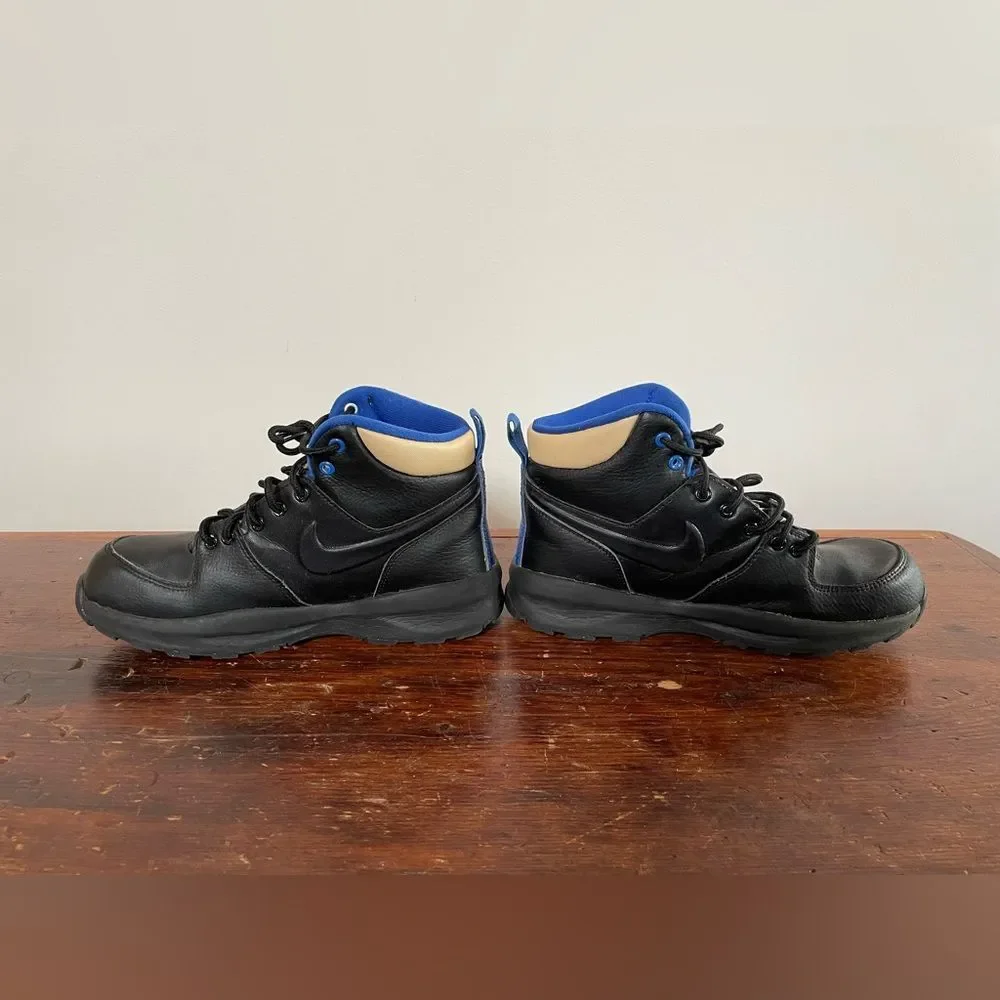 Big Kid's Nike Manoa‎ LTR Black/Black-Sesame-Game Royal (BQ5372 003) Sz-6.5